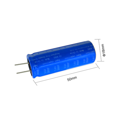 Dubbele Elektrische Radiale de Condensatorenbatterij 3.6v 2000f van het Laagfarad