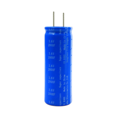 Dubbele Elektrische Radiale de Condensatorenbatterij 3.6v 2000f van het Laagfarad