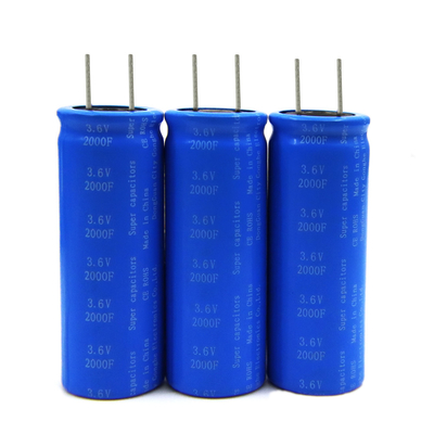 Dubbele Elektrische Radiale de Condensatorenbatterij 3.6v 2000f van het Laagfarad