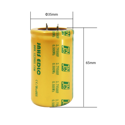 De breuk in Supercapacitor-Cel, 2,7 Volt 500 Farad vervangt Batterijen